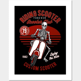 Riding Scooter Posters and Art